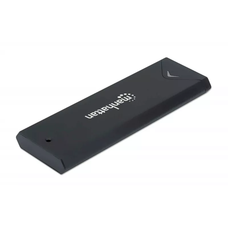 Manhattan M.2 NVMe SSD korpusas, USB-C jungtis, 10 Gbps (USB 3.2 Gen2), UASP, aliuminis, juodas, 3 metų garantija