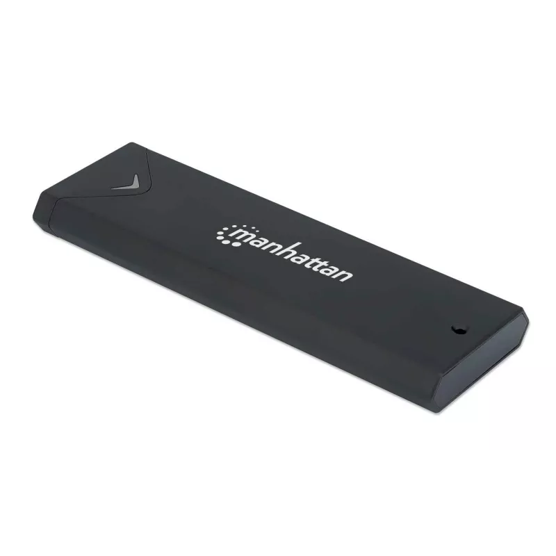 Manhattan M.2 NVMe SSD korpusas, USB-C jungtis, 10 Gbps (USB 3.2 Gen2), UASP, aliuminis, juodas, 3 metų garantija