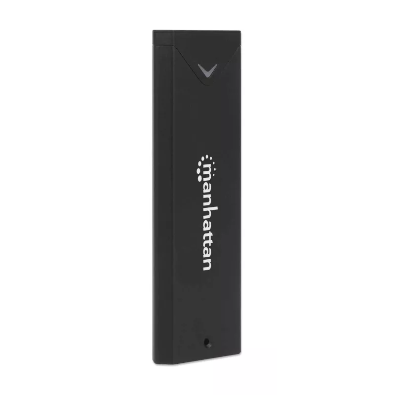 Manhattan M.2 NVMe SSD korpusas, USB-C jungtis, 10 Gbps (USB 3.2 Gen2), UASP, aliuminis, juodas, 3 metų garantija