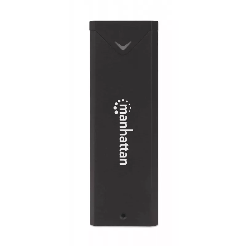 Manhattan M.2 NVMe SSD korpusas, USB-C jungtis, 10 Gbps (USB 3.2 Gen2), UASP, aliuminis, juodas, 3 metų garantija