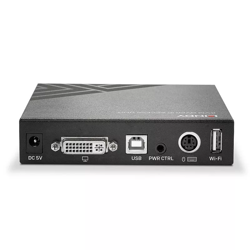 Lindy KVM per IP prieiga DVI-I, USB ir PS/2, laidinis, 1920 x 1200 pikselių, metalinis