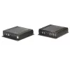 Lindy 140m Cat.6 DVI-D, USB, garso ir RS-232 KVM praplėtimo rinkinys, siųstuvas ir imtuvas, laidinis, 140 m, Cat6, 60 Hz, juoda