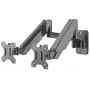 Manhattan Universal Dual TV ir monitorių laikiklis (dujinė spyruoklė, pilnas judesys), 17–32 colių, VESA 75x75 ir 100x100 mm, juodas