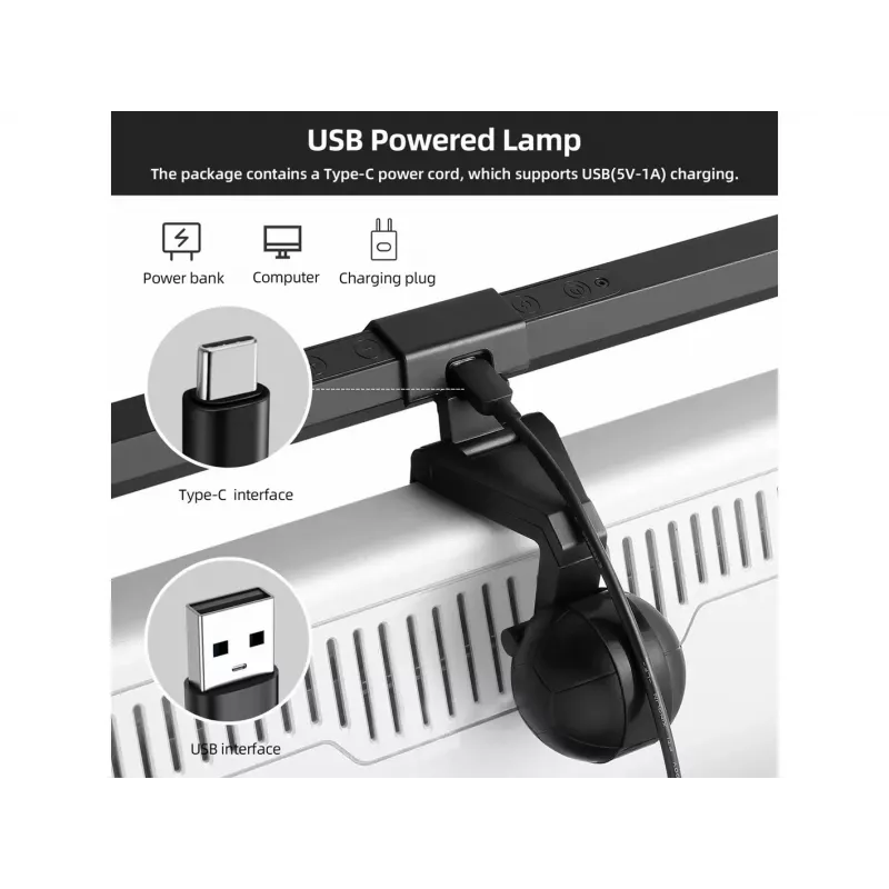 Equip Monitor USB LED lempa su lietimu