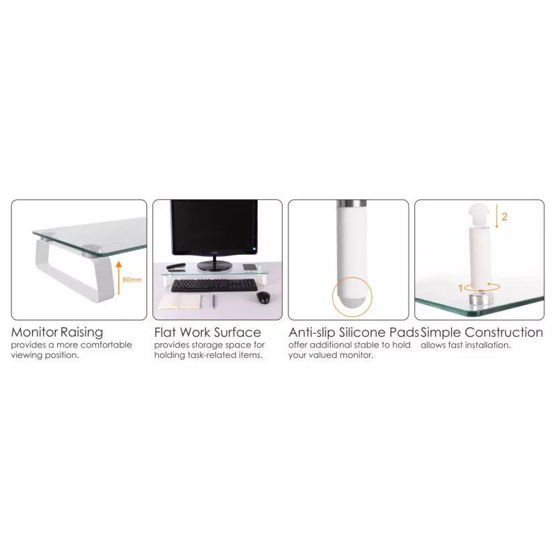 Stiklinis monitoriaus stovas Equip 650882