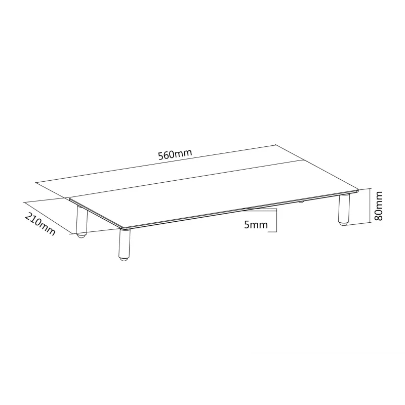 Stiklinis monitoriaus stovas Equip 650882