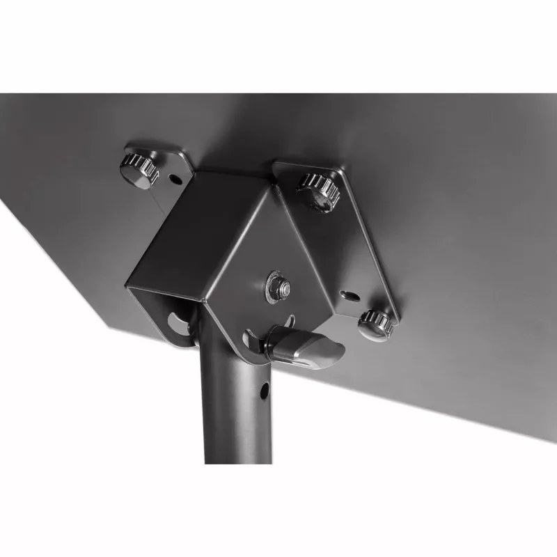 Manhattan Tripod Floor Mount – mobilus stovas televizoriui, monitoriui, projektoriui, nešiojamam kompiuteriui, 13–32 colių ekranams, VESA 75x75 ir 100x100 mm, maks. 15 kg, aukščio reguliavimas, juodas