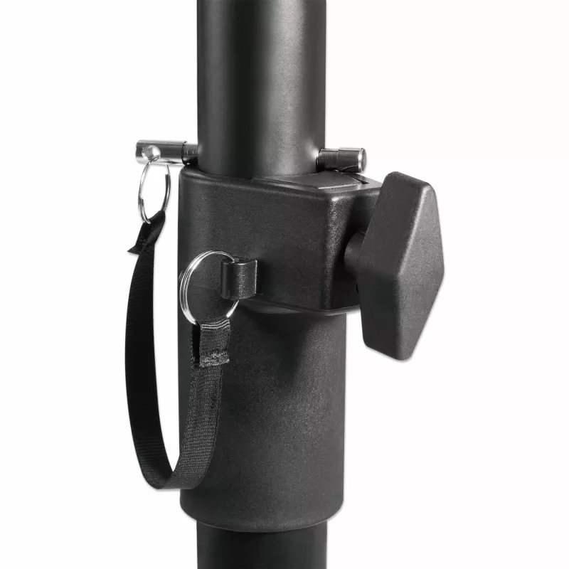 Manhattan Tripod Floor Mount – mobilus stovas televizoriui, monitoriui, projektoriui, nešiojamam kompiuteriui, 13–32 colių ekranams, VESA 75x75 ir 100x100 mm, maks. 15 kg, aukščio reguliavimas, juodas