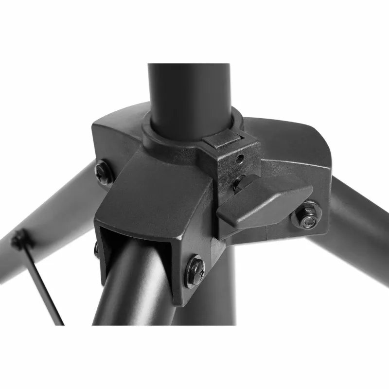 Manhattan Tripod Floor Mount – mobilus stovas televizoriui, monitoriui, projektoriui, nešiojamam kompiuteriui, 13–32 colių ekranams, VESA 75x75 ir 100x100 mm, maks. 15 kg, aukščio reguliavimas, juodas