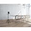 Manhattan Tripod Floor Mount – mobilus stovas televizoriui, monitoriui, projektoriui, nešiojamam kompiuteriui, 13–32 colių ekranams, VESA 75x75 ir 100x100 mm, maks. 15 kg, aukščio reguliavimas, juodas