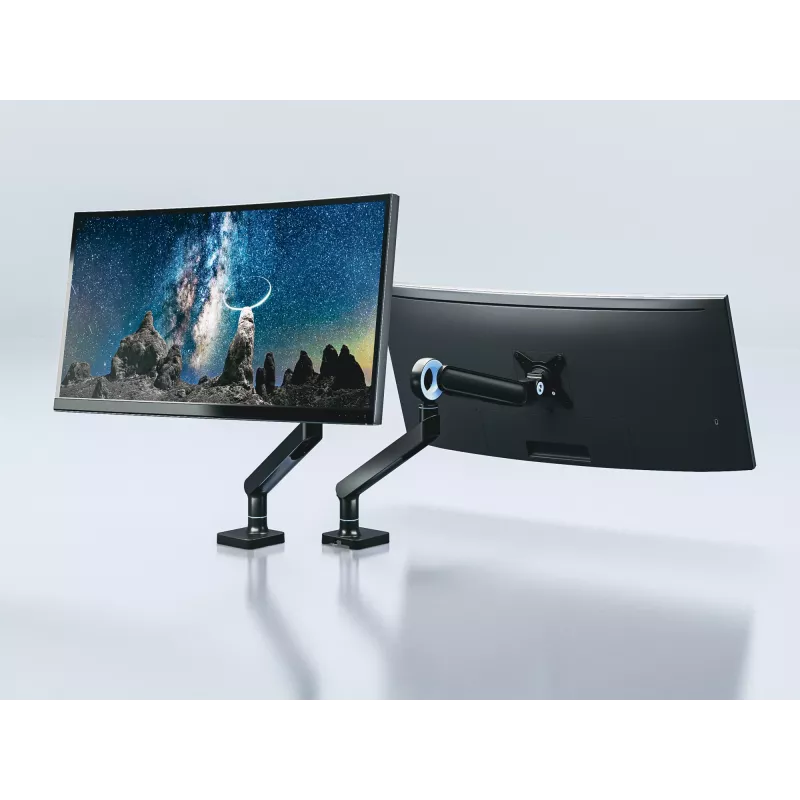 Equip 17–35 colių monitoriaus laikiklis ant stalo, Premium, juodas