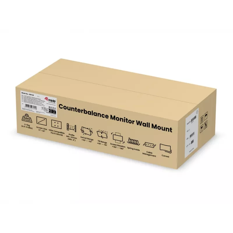Equip 650138 dvigubas monitoriaus laikiklis ant sienos 17-32 colių