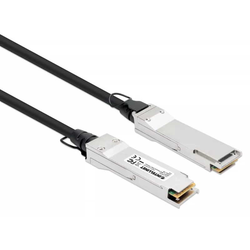 Intellinet 1m 40G QSFP+ pasyvus varinis Twinax kabelis 30AWG MSA suderinamas su QSFP-H40G-CU1M