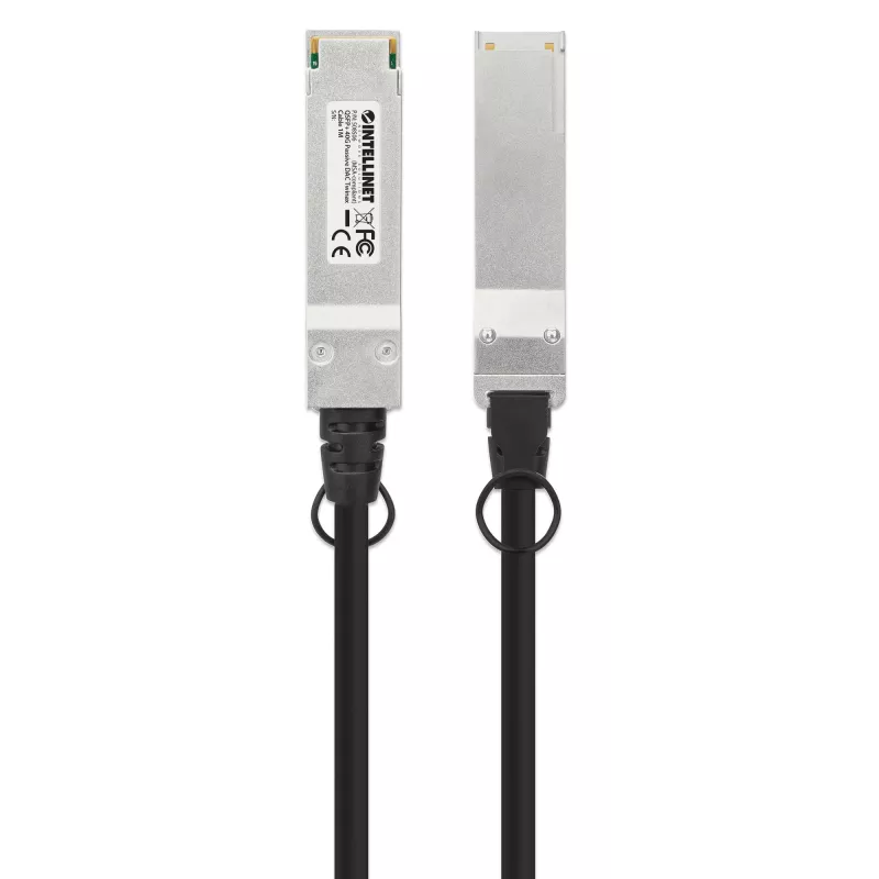 Intellinet 1m 40G QSFP+ pasyvus varinis Twinax kabelis 30AWG MSA suderinamas su QSFP-H40G-CU1M