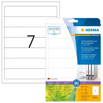 Lipnūs etikečių lapai HERMA 10745 Balti 19,2x3,8 cm 140 etikečių