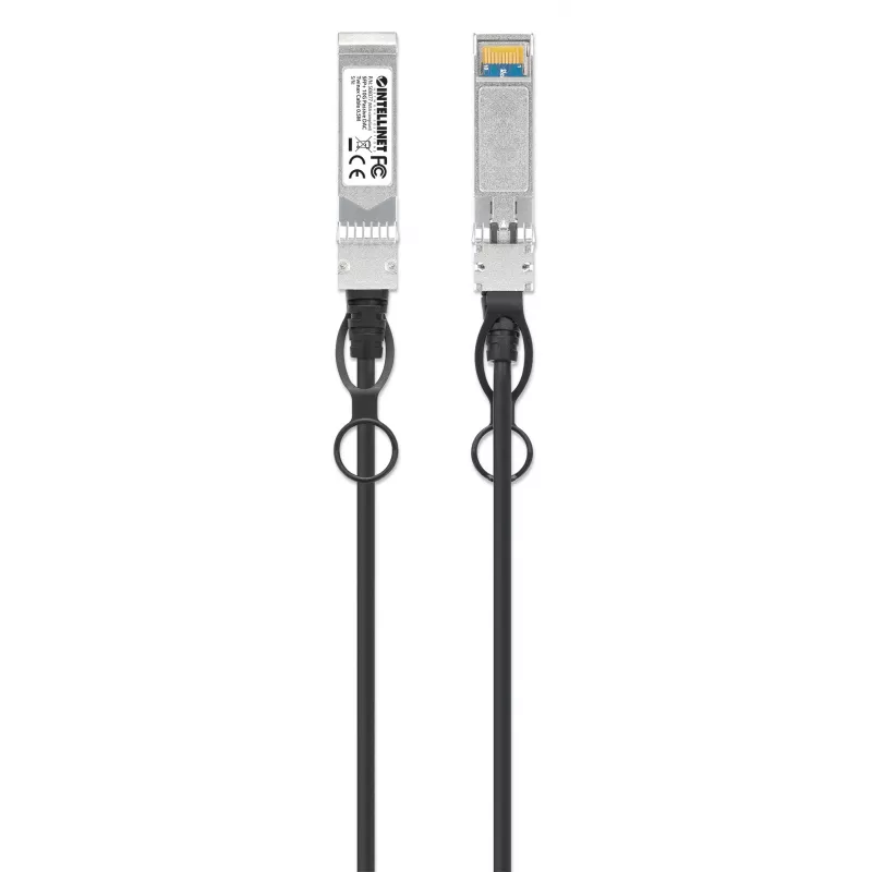 Intellinet 0,5 m 10G SFP+ pasyvus varinis Twinax kabelis 30AWG MSA SFP-H10GB-CU50CM suderinamas