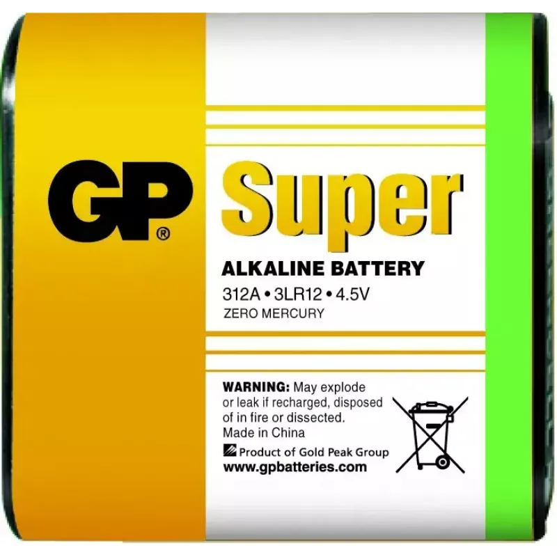 GP Super Alkaline 4.5V vienkartinė šarminė prizminė baterija