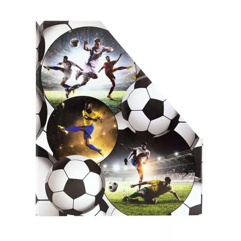 Žurnalų stovas Herma A4 Football 19716 – tvirtas dizainas su futbolo motyvu