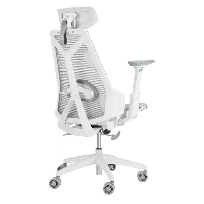 Žaidimų kėdė Asus ROG Destrier Ergo Core White – tinklinė sėdynė, max 136 kg