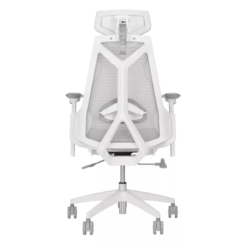 Žaidimų kėdė Asus ROG Destrier Ergo Core White – tinklinė sėdynė, max 136 kg