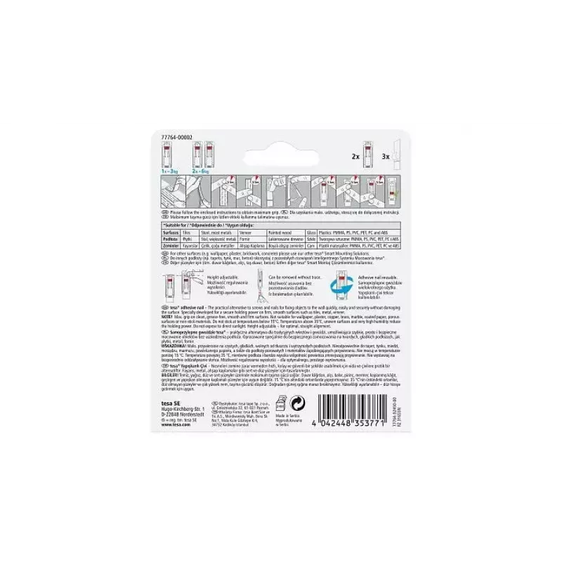 Universalus kabliukas TESA 77764 Baltas 2 vnt