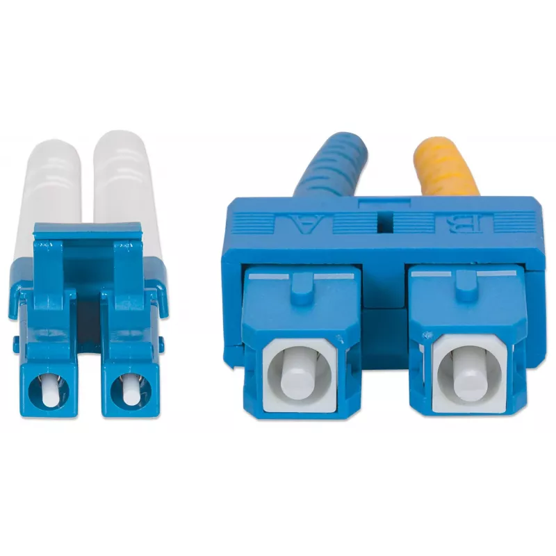 Intellinet Fiber Optic Patch Cable, OS2, LC/SC, 2m, Geltona, Duplex, Vienmodis, 9/125 µm, LSZH, Pluoštas, Viso gyvenimo garantija