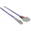 Intellinet Fiber Optic Patch Cable OM4 LC/SC 3m Violet Duplex Multimode 50/125 µm LSZH šviesolaidinis laidas, viso gyvenimo garantija