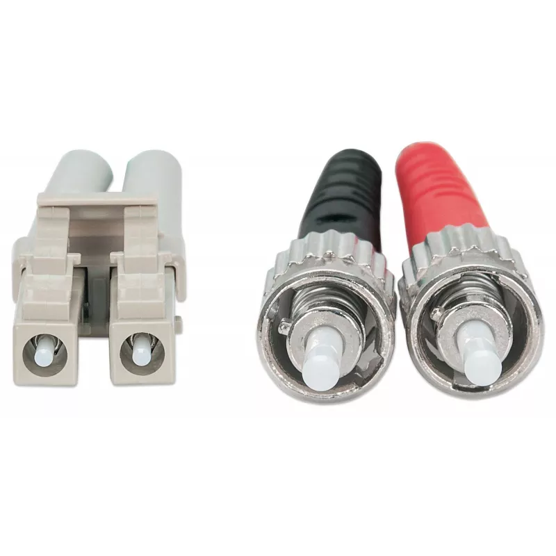 Intellinet šviesolaidinis jungiamasis laidas OM3, ST/LC, 2 m, žydras, duplex, daugiamodis, 50/125 µm, LSZH, viso gyvenimo garantija