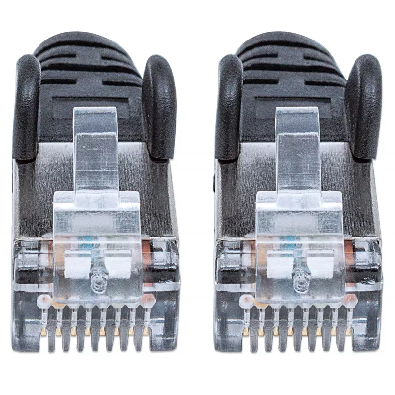 Intellinet tinklo kabelis Cat6, 30 m, juodas, varinis, S/FTP, LSOH/LSZH, RJ45, auksuoti kontaktai, apsaugotas nuo užkabinimo, su gaubteliais, viso gyvenimo garantija