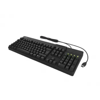 KeySonic KSK-8040U-CR klaviatūra su kortelių skaitytuvu, pilno dydžio, USB, juoda
