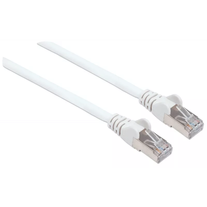 Intellinet tinklo jungiamasis kabelis Cat6, 5 m, baltas, varinis, S/FTP, LSOH/LSZH, RJ45, auksuoti kontaktai, be užkablių, su gaubteliais, viso gyvenimo garantija