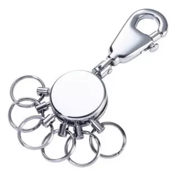 Raktų pakabukas TROIKA PATENT sidabrinis žalvaris 25 mm plotis 90 mm gylis