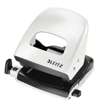 Leitz WOW 5008 skylių perforatorius metalinis 2 skylės / 30 lapų, baltas
