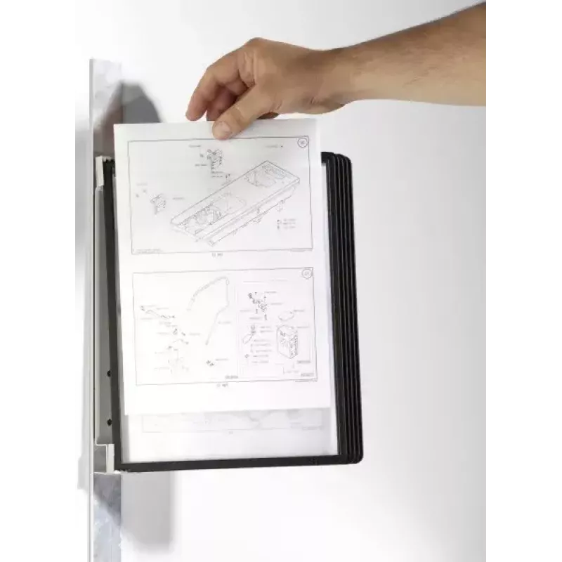 Durable Vario magnet wall 5 magnetinis dokumentų stovas A4 portretui, 5 SHERPA plokštėmis