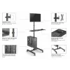 Mobilus multimedijos vežimėlis Equip 17-32 colių monitoriui