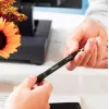 Ištraukiamas gelinis rašiklis Sharpie S-Gel Black, baltas korpusas, 0,7 mm vidutinis antgalis, segtukas, tinkantis abiem rankoms