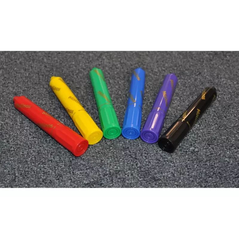 Crayon Malinos 301036 6 spalvų įvairiaspalviai juoda mėlyna žalia raudona violetinė geltona