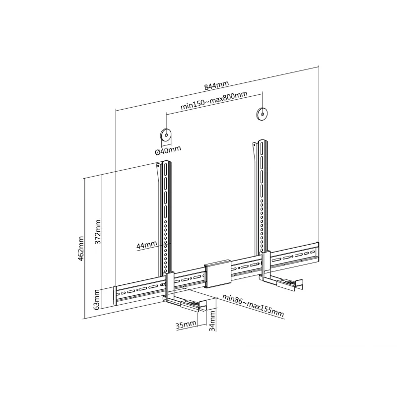 Equip Universal Soundbar Mount – laikiklis garsiakalbiui prie sienos