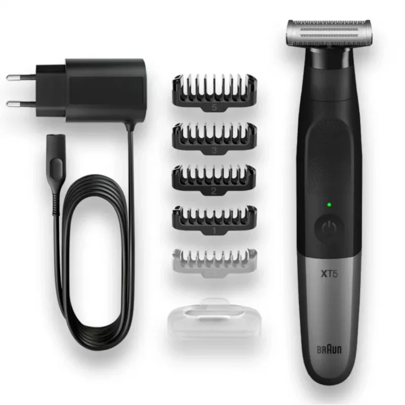 Braun XT5100 vyriškas plaukų kirpimo mašinėlė ir skustuvas, juoda/sidabrinė