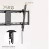 TV laikiklis prie sienos EQUIP 43–95 col., pasvirimas, plonas, 75 kg, VESA 200×200–800×400, juodas