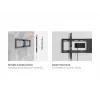 TV laikiklis prie sienos EQUIP 43–95 col., pasvirimas, plonas, 75 kg, VESA 200×200–800×400, juodas