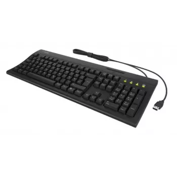 Klaviatūra KeySonic KSK-8041U-CR su kortelių skaitytuvu, USB, juoda