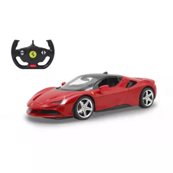 Radijo bangomis valdomas sportinis automobilis Jamara Ferrari SF90 Stradale, elektrinis variklis, mastelis 1:14