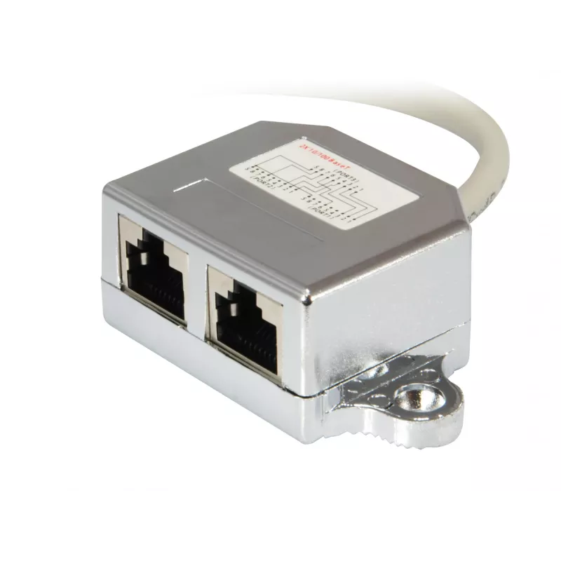 Equip 2-Port Cat.5e RJ45 skirstytuvas Equip 127608, sidabrinis