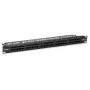 Equip 50 prievadų Cat.3 RJ45 ISDN skydelis, juodas
