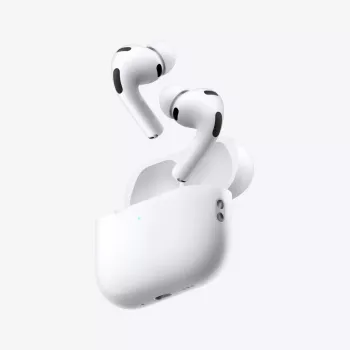 Ausinės Apple AirPods Pro (3 kartos) – Tikros belaidės ausinės, H2 lustas, IP57, USB-C įkrovimo dėklas, ANC, skaidrumo režimas