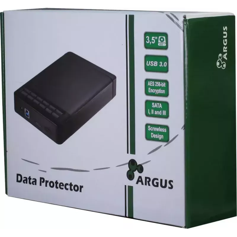 Išorinis HDD dėklas Inter-Tech Argus GD-35LK01 juodas 3.5 colio