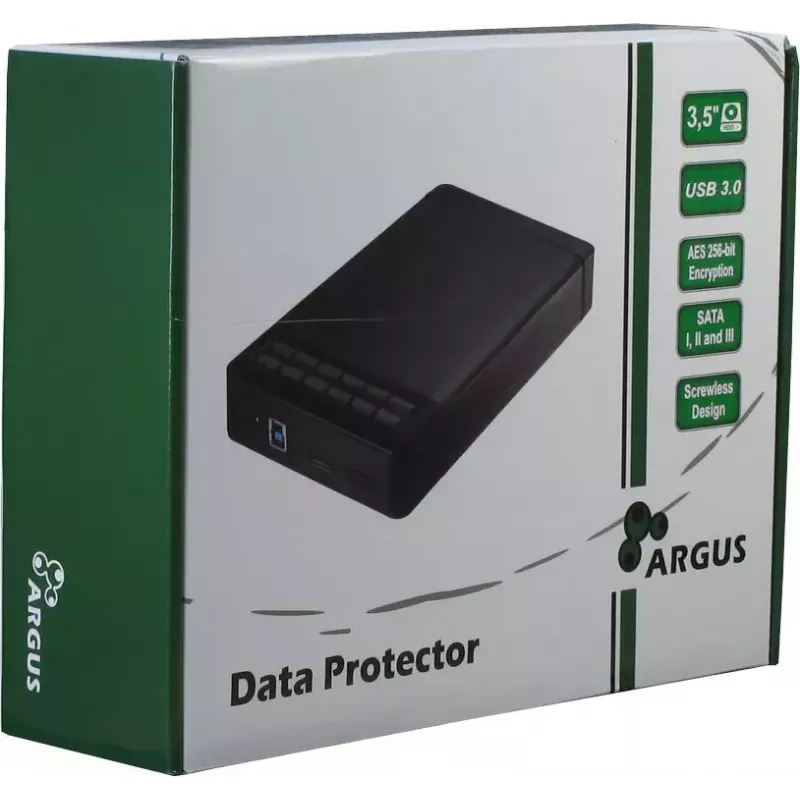 Išorinis HDD dėklas Inter-Tech Argus GD-35LK01 juodas 3.5 colio