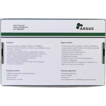 Dėklas SSD Inter-Tech GD-MSLK01