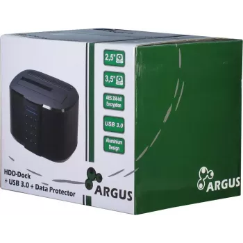 Inter-Tech 88884070 stacionarus diskų dokas 2.5 inch / 3.5 inch SATA HDD/SSD, USB 3.2 Gen 1, aliuminis, juodas